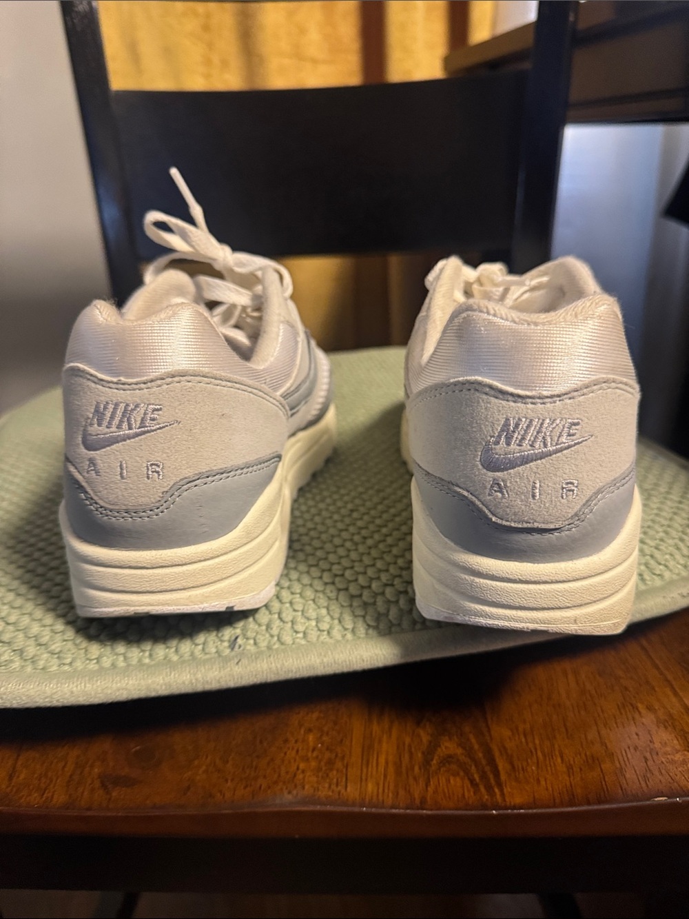 Nike White and Light Gray Air Sneakers